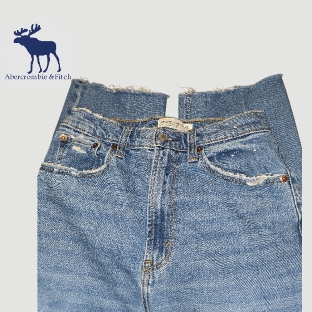 ABERCROMBIE & FITCH Curve Love The Ankle Straight Ultra High Rise Jean size 26 - Picture 5 of 8
